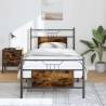  Bed Frame without Mattress Smoked Oak 90x190 cm Single Engineered Wood Colour smoked oak Size 90 x 190 cm Model with headboard & footboard 