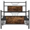 Smoked Oak Bed Frame 90x190 cm - Durable & Stylish