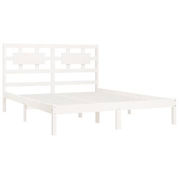 White Solid Pine Bed Frame 180x200 cm Super King Size