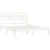 White Solid Pine Bed Frame 180x200 cm Super King Size