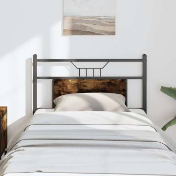 Stylish Smoked Oak Headboard - Durable & Industrial Design