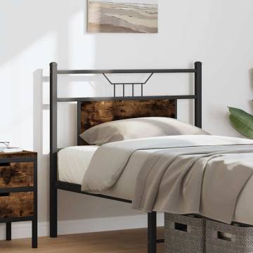 Stylish Smoked Oak Headboard - Durable & Industrial Design