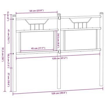 Stylish Smoked Oak Headboard 120cm | Durable Engineered Wood