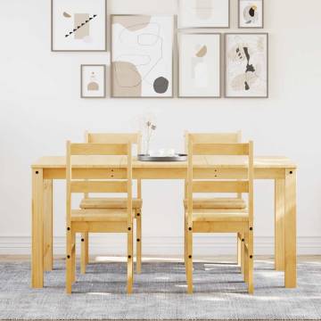 5 Piece Dining Set Panama Solid Wood Pine - Stylish & Durable