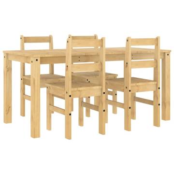 5 Piece Dining Set Panama Solid Wood Pine - Stylish & Durable