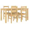 5 Piece Dining Set Panama Solid Wood Pine - Stylish & Durable