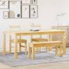  4 Piece Dining Set Panama Solid Wood Pine Colour natural Length 180 cm Model bench + 2x chair Number of 1 