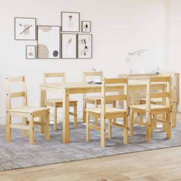 7 Piece Dining Set Panama | Solid Wood Pine - Hipomarket