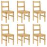 7 Piece Dining Set Panama | Solid Wood Pine - Hipomarket