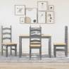  5 Piece Dining Set Panama Grey Solid Wood Pine Colour grey Length 112 cm Number of 1 Number of Pieces 4 