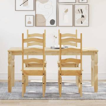 5 Piece Dining Set Panama | Solid Wood Pine - Hipomarket