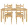 5 Piece Dining Set Panama | Solid Wood Pine - Hipomarket