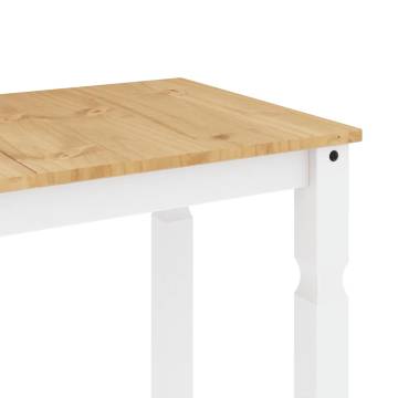 3 Piece Dining Set Panama - White Solid Wood Pine | Hipo Market