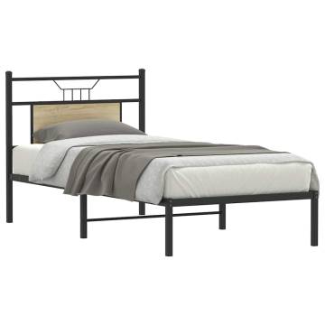 Sonoma Oak Bed Frame 80x200 cm - Durable & Stylish Design