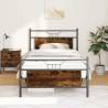  Bed Frame without Mattress Smoked Oak 107x203 cm Engineered Wood Colour smoked oak Size 107 x 203 cm Model with headboard & footboard 