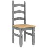 3 Piece Dining Set Panama Grey Solid Wood Pine | HipoMarket