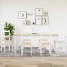  7 Piece Dining Set Panama White Solid Wood Pine Colour white Length 180 cm Model 6x chair Number of 1 