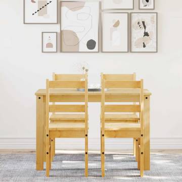 5 Piece Dining Set Panama - Solid Wood Pine | Hipomarket