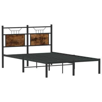 Smoked Oak Bed Frame 120x200 cm - Durable & Stylish