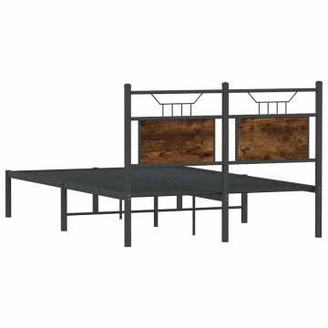 Smoked Oak Bed Frame 120x200 cm - Durable & Stylish