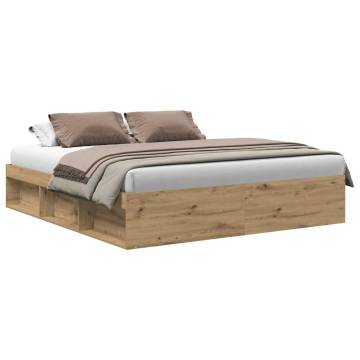 Artisan Oak Bed Frame 200x200cm - Durable & Stylish