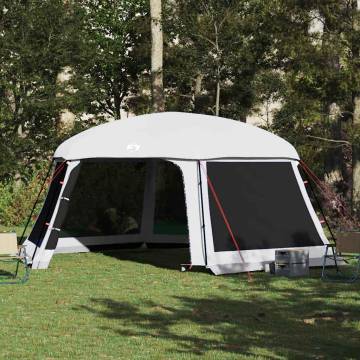 Pool Tent with Removable Fly & Mesh Walls - Grey 618x532 cm