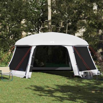 Pool Tent with Removable Fly & Mesh Walls - Grey 618x532 cm