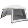 Pool Tent with Removable Fly & Mesh Walls - Grey 618x532 cm