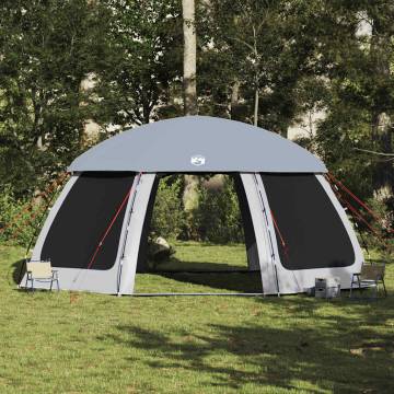 Pool Tent with Removable Fly & Mesh Walls - 612x612 cm Grey