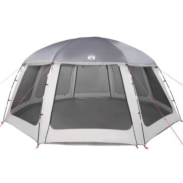 Pool Tent with Removable Fly & Mesh Walls - 612x612 cm Grey