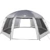 Pool Tent with Removable Fly & Mesh Walls - 612x612 cm Grey