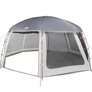 Pool Tent with Removable Fly & Mesh Walls - 612x612 cm Grey