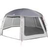 Pool Tent with Removable Fly & Mesh Walls - 612x612 cm Grey