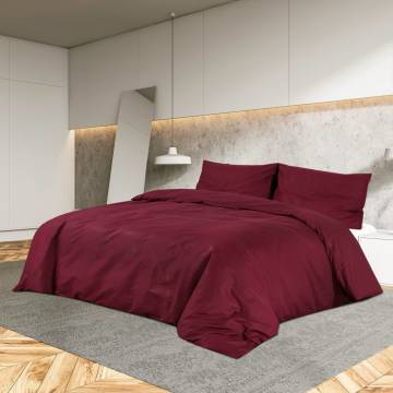 Bordeaux Duvet Cover Set - Lightweight Microfiber 155x220 cm