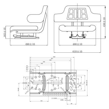 Comfortable Tractor Seat with Backrest - Hipomarket