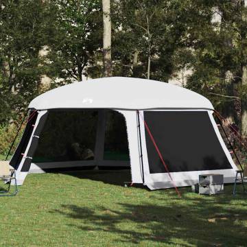 Pool Tent with Removable Fly & Mesh Walls - Grey 670x590 cm