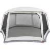 Pool Tent with Removable Fly & Mesh Walls - Grey 670x590 cm