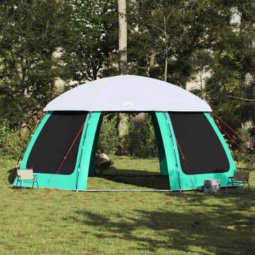 Pool Tent with Removable Fly & Mesh Walls - Sea Green 612x612 cm