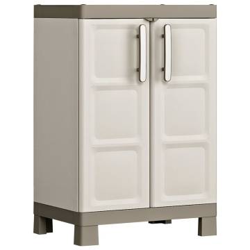 Keter Low Storage Cabinet Excellence Beige & Taupe - 97 cm