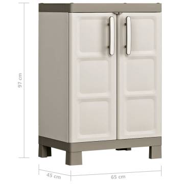 Keter Low Storage Cabinet Excellence Beige & Taupe - 97 cm