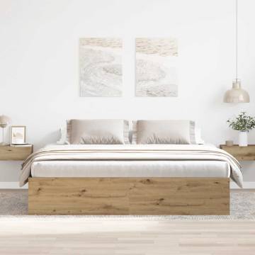 Artisan Oak Bed Frame 180x200cm | Super King Engineered Wood