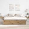  Bed Frame without Mattress Artisan Oak 180x200cm Super King Engineered Wood Colour artisan oak Size 180 x 200 cm 