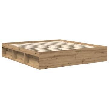 Artisan Oak Bed Frame 180x200cm | Super King Engineered Wood