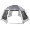 Pool Tent with Removable Fly & Mesh Walls - 510x510 cm Grey