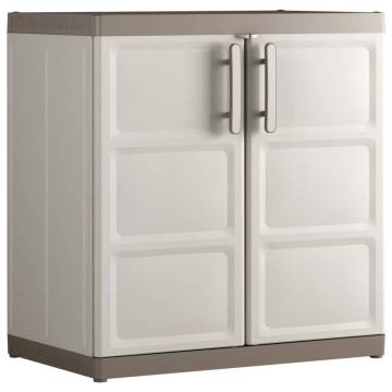 Keter Low Storage Cabinet Excellence XL - Beige & Taupe 93 cm