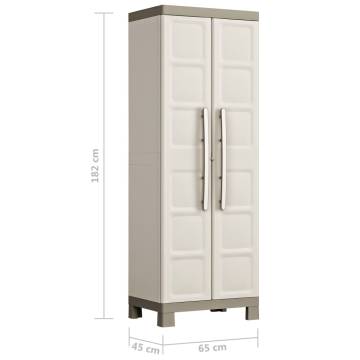 Keter 182cm Excellence Storage Cabinet - Beige & Taupe