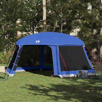 Pool Tent with Removable Fly & Mesh Walls - Azure Blue 618x532 cm