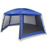 Pool Tent with Removable Fly & Mesh Walls - Azure Blue 618x532 cm