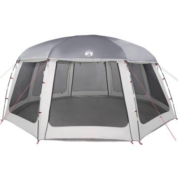 Pool Tent with Removable Fly & Mesh Walls - Grey 690x690 cm