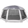 Pool Tent with Removable Fly & Mesh Walls - Grey 690x690 cm